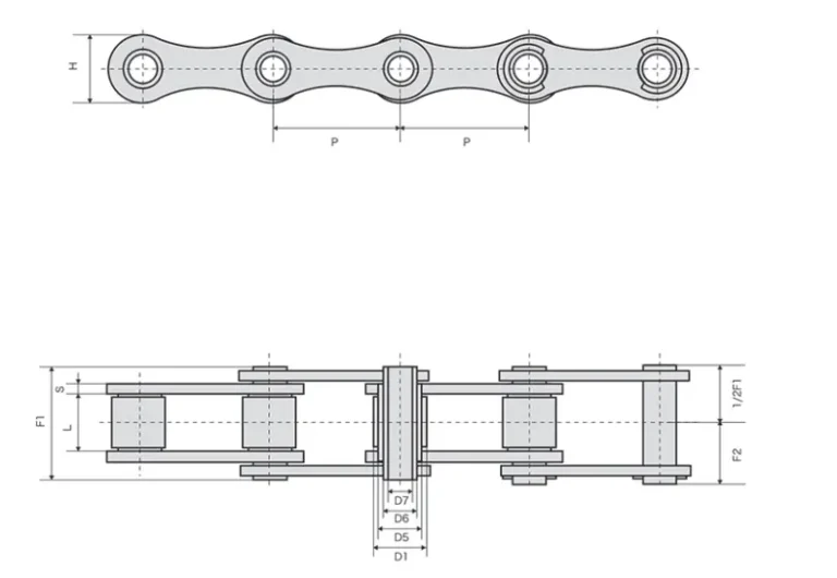 FVC Series Hollow Pin Conveyor Chains